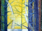 Winterbild 1999 (das letzte Oelbild), Oel auf Leinwand