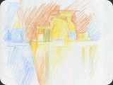 "Stilleben in Roussillon" Farbstift 1992