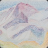 Tirol Schöntaufspitze, Farbstift, 81, 30x23