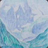 Arolla Mt. Colon, Farbstift, 84, 30x37