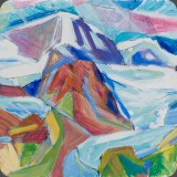 Pigne d'Arolla, Tuschefeder/Gouache, 87, 33x27