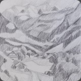 Blümlisalp von Heustrich, Bleistift, 88, 26x33