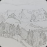 Blümlisalp, Bleistift, 88, 33x25