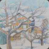 Stalden Hofstatt, Bleistift/Farbstift, 85, 27x30