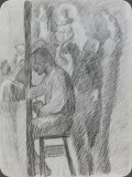 Puppentheater, Bleistift, 84, 34x45