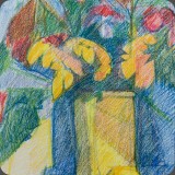 Blumen, Farbstift, 88, 25x40
